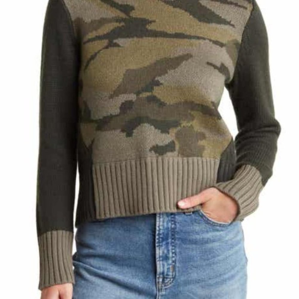 Splendid Crew Neck Sweater Cashmere Kissed Multicolor XS Ribbed Knit Trim NWT - Picture 5 of 5